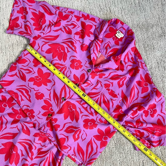 Billabong Peachy Keen Matching Pink Hawaiian Floral Skirt Set - Picture 16 of 16